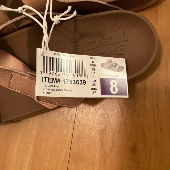 NWT Pink Skechers Arch Comfort with Luxe Foam Sandals - Picture 2 of 7